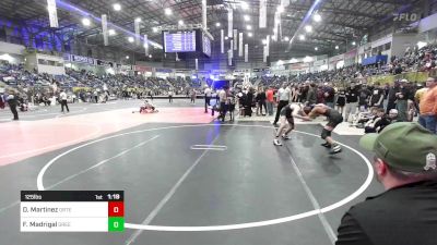 125 lbs Quarterfinal - Daniel Martinez, Ortega Middle School vs Francisco Madrigal, Greeley United