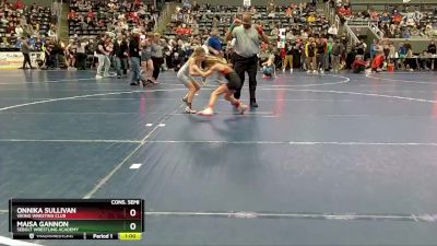 58 lbs Cons. Semi - Maisa Gannon, Sebolt Wrestling Academy vs Onnika Sullivan, Viking Wresting Club