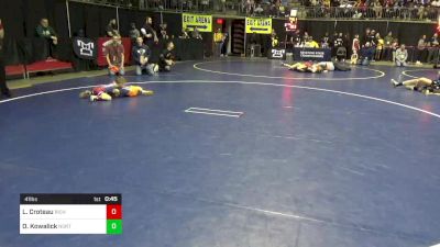 41 lbs Quarterfinal - Luca Croteau, Richland vs Owen Kowalick, North Schuylkill