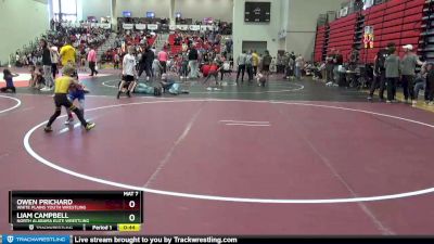 40 lbs Cons. Semi - Liam Campbell, North Alabama Elite Wrestling vs Owen Prichard, White Plains Youth Wrestling