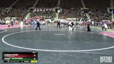 145 lbs Quarterfinal - Landon Poore, Cleburne County vs Emmett Rasmussen, St James