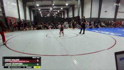 74 lbs Quarterfinal - Logan Crawford, Deer Park Ironman Wrestling Club vs Creed Walker, White River Hornets Wrestling Club