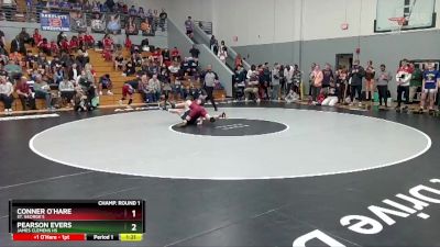 126 lbs Champ. Round 1 - Pearson Evers, James Clemens HS vs Conner O`Hare, St. George`s