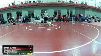 85 lbs Quarterfinal - Brady Ramirez, Contenders Wrestling Academy vs Carter Sanford, Dragon Wrestling Club