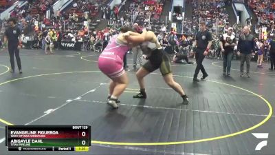 Round 1 - Abigayle Dahl, Titan Pipeline vs Evangeline Figueroa, West Ottawa Wrestling