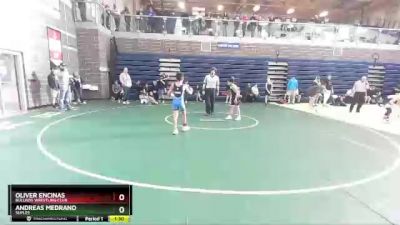 80 lbs Cons. Round 1 - Andreas Medrano, Suples vs Oliver Encinas, Bulldog Wrestling Club