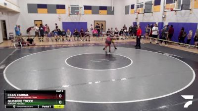 126 lbs Cons. Round 2 - Giuseppe Tocco, Horizon Huskies vs Cilus Cabral, Grindhouse Wrestling Club