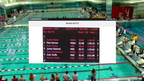 Miami Invite, Men 200 Fly B Final