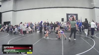 54 lbs Round 1 - Keegan Doyle, Tomahawk Youth Wrestling vs Austin Ross, C2X