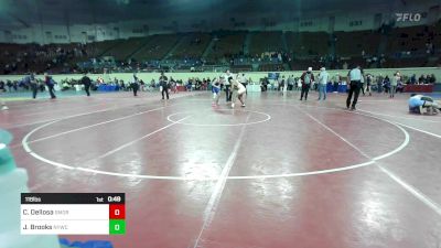 118 lbs Consi Of 16 #1 - Cruz Dellosa, Southmoore SaberCats Wrestling vs Jackson Brooks, Newcastle Youth Wrestling