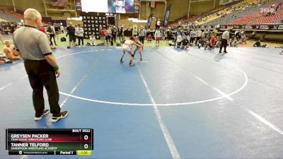 106 lbs Semifinal - Greysen Packer, Team Idaho Wrestling Club vs Tanner Telford, Sanderson Wrestling Academy