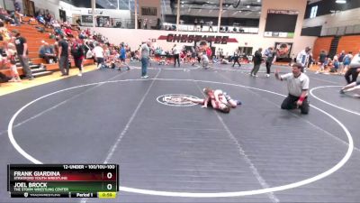 100/10u-100 Round 2 - Joel Brock, The Storm Wrestling Center vs Frank Giardina, Stratford Youth Wrestling