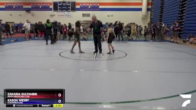 78 lbs Cons. Semi - Kason Wesby, Flexwrestling vs Zakaria Sultanbik, NOVA Wrestling Club