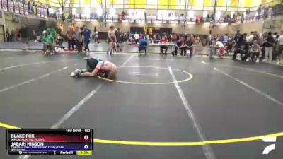 132 lbs Semifinal - Blake Fox, Immortal Athletics WC vs Jabari Hinson, Central Iowa Wrestling Club /Team Intensity