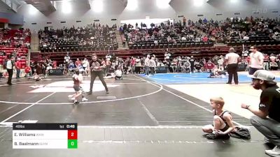 40 lbs Semifinal - Easton Williams, Warhorse Wrestling Club vs Blaze Baalmann, Guymon Wrestling