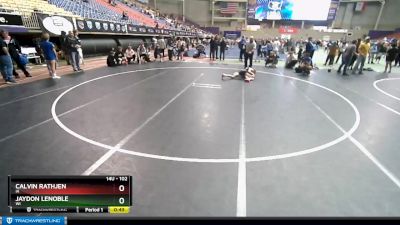 102 lbs Champ. Round 2 - Calvin Rathjen, IA vs Jaydon LeNoble, WI