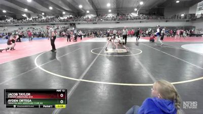 95 lbs Quarterfinal - Ayden Ortega, Trenton Kids Wrestling Club-AA vs Jacob Taylor, Phenom Wrestling-AAA