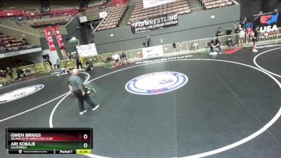 70 lbs Quarterfinal - Ari Sobaje, California vs Gwen Briggs, Inland Elite Wrestling Club