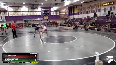 138 lbs Semifinal - Sergio Macias, Mustangs WC vs Tyler Flynn, Fountain Hills