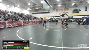 126 lbs Cons. Semi - Lucas Vasquez, Leland vs Arthur Parra, Hollister