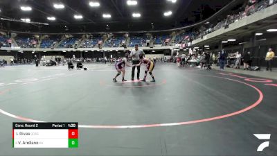 120 lbs Cons. Round 2 - Vanessa Arellano, Kankakee vs Isabella Rivas, Schaumburg