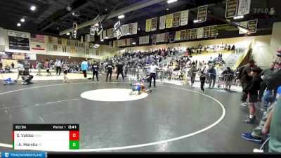 82/84 1st Place Match - Antonio Mendia, Poway Elite vs Santi Valdez, Academy Of Wrestling