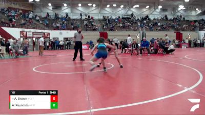 101 lbs Cons. Round 3 - Aaliyah Brown, Lowell vs Avalee Reynolds, Franklin Wrestling Club