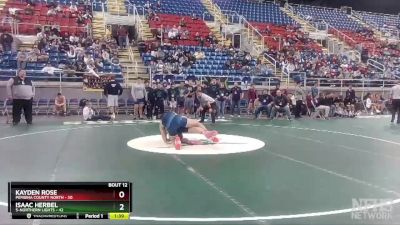 195 lbs Finals (8 Team) - Kayden Rose, Pembina County North vs Isaac Herbel, 5-Northern Lights