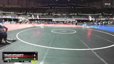 197 lbs Champ Round 1 (16 Team) - William Applegarth, Frostburg State University vs Carder Miller, Liberty