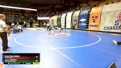 113 Class 4 lbs Cons. Round 1 - Colston Parks, Grain Valley vs Zach Pruitt, Lee`s Summit West