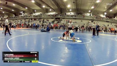 60 lbs Semifinal - Braydon Lopez, Proving Grounds Wrestling-A  vs Liam King, Hillsboro Wrestling Club-AAA