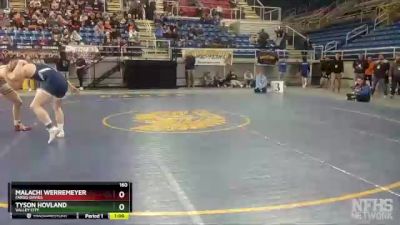 160 lbs Quarterfinal - Malachi Werremeyer, Fargo Davies vs Tyson Hovland, Valley City