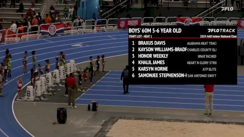 Youth Boys' 60m, Finals 1 - Age under 6