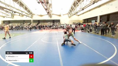 150-I lbs Quarterfinal - Peter Mikedis, Savage Wrestling vs Adam Sepulveda, F.L.O.W.