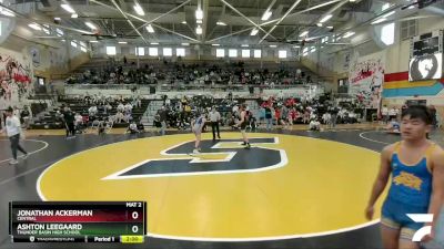 132 lbs Quarterfinal - Ashton Leegaard, Thunder Basin High School vs Jonathan Ackerman, Central