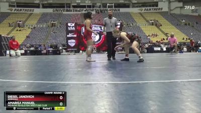 170 lbs Champ. Round 2 - Diesel Janovich, Nebraska vs Amarisa Manuel, Michigan Revolution Wrestling Club