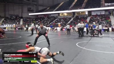 100 lbs 2nd Place Match - Elizabeth Ramirez, Dodge City Academy vs Emjay Marie Marez, Garden City