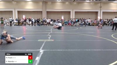 86 lbs Consi Of 8 #2 - Peyton Finch, Nevada Elite WC vs Everett Roorda, War Wc