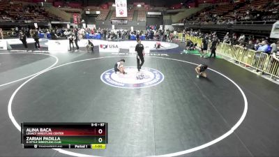 87 lbs Round 2 - Zariah Padilla, G-Style Wrestling Club vs Alina Baca, Legacy Wrestling Center