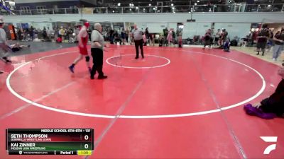 131 lbs Cons. Round 5 - Kai Zinner, McLean Lion Wrestling vs Seth Thompson, Guerrilla Wrestling (GWA)