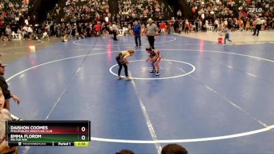 57 lbs Quarterfinal - Emma Florom, Pin For Win vs Daishon Coomes, Phillipsburg Wrestling Club