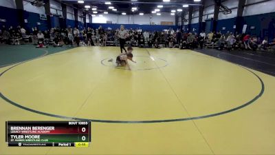 53 lbs Quarterfinal - Tyler Moore, St. Maries Wrestling Club vs Brennan Berenger, Legacy Wrestling Academy