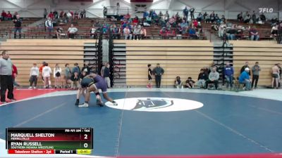 144 lbs Cons. Round 2 - Ryan Russell, Southern Indiana Wrestling vs Marquell Shelton, Merrillville