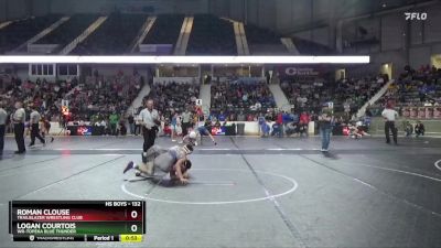 132 lbs Semifinal - Logan Courtois, WR-Topeka Blue Thunder vs Roman Clouse, Trailblazer Wrestling Club