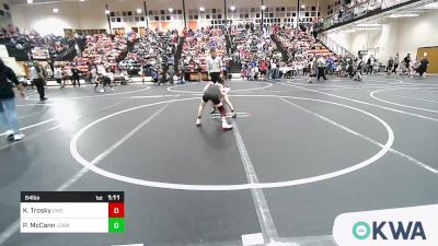 64 lbs Final - Knox Trosky, Claremore Wrestling Club vs Paityn McCann, Lady Outlaw Wrestling Academy