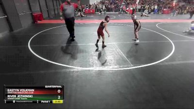 60 lbs Quarterfinal - Eastyn Volkman, Shiocton Wrestling Club vs River Jezwinski, Winneconne Youth