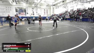 105 lbs Cons. Round 6 - Mariyah Melendez, San Dimas vs Samantha Oliva, Bell Gardens