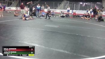W 112 lbs Round 2 (3 Team) - Kyla Johnson, Indiana vs Acelyn Duran, Colorado
