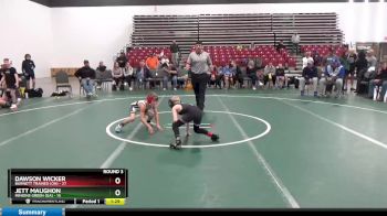 55 lbs Round 3 (8 Team) - Dawson Wicker, Burnett Trained (OH) vs Jett Maughon, Minions Green (GA)