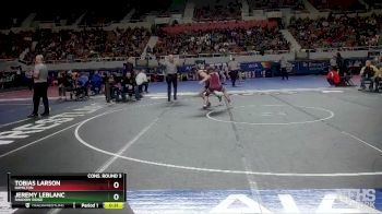 D1-144 lbs Cons. Round 3 - Jeremy Leblanc, Shadow Ridge vs Tobias Larson, Hamilton